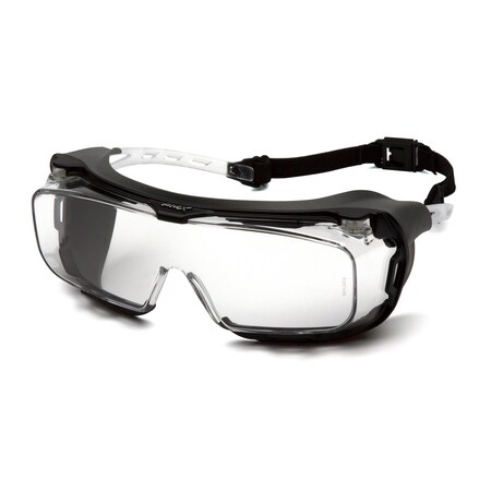 Pyramex Cappture, Safety Glasses, Anti-Fog & Anti-Scratch, Clear Lens, Clear Frame S9910STMRG